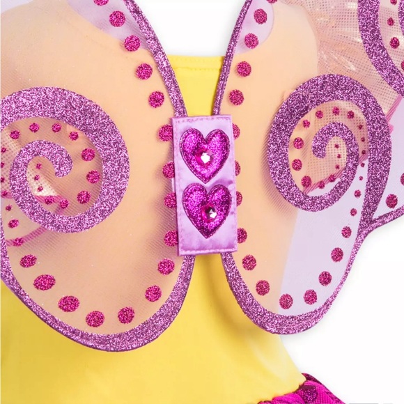 Deluxe Fancy Nancy Costume with Wings and Crown - Picture 8 of 9